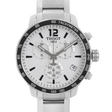 Tissot Quickster Chronograph Silver Dial Watch For Men - T095.417.11.037.00 Buy Now By Tissot