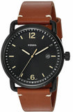 Fossil Commuter Three Hand Date Black Dial Brown Leather Strap Watch for Men - FS5276 Buy Now By Fossil