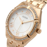 Guess Cosmo Diamonds Silver Dial Rose Gold Steel Strap Watch For Women - GW0033L3 Buy Now By Guess
