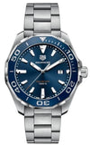 Tag Heuer Aquaracer Blue Dial Silver Steel Strap Watch for Men - WAY101C.BA0746 Buy Now By Tag Heuer