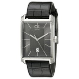 Calvin Klein Window Black Dial Black Leather Strap Watch for Men - K2M21107 Buy Now By Calvin Klein