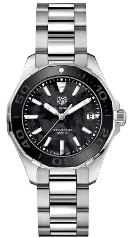 Tag Heuer Aquaracer Quartz Black Dial Silver Steel Strap Watch for Women - WAY131K.BA0748 Buy Now By Tag Heuer