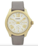 Fossil Cecile Champagne Dial Grey Leather Strap Watch for Women - AM4529 Buy Now By Fossil