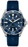 Tag Heuer Aquaracer Quartz Blue Dial Blue Rubber Strap Watch for Men - WAY101C.FC6153 Buy Now By Tag Heuer