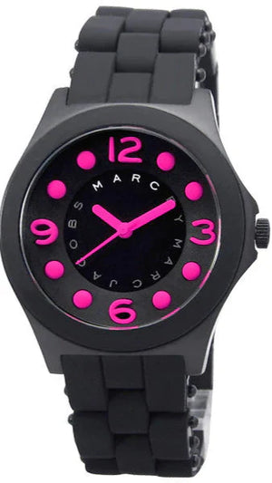 Marc Jacobs Pelly Black Dial Black Silicone Strap Watch for Women - MBM2530 Buy Now By Marc Jacobs