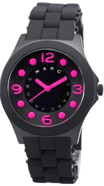 Marc Jacobs Pelly Black Dial Black Silicone Strap Watch for Women - MBM2530 Buy Now By Marc Jacobs