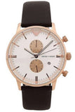 Emporio Armani Gianni Classic Chronograph White Dial Brown Leather Strap Watch For Men - AR0398 Buy Now By Emporio Armani