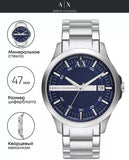 Armani Exchange Hampton Chronograph Blue Dial Silver Steel Strap Watch For Men - AX2132 Buy Now By Armani Exchange