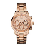 Guess Sunrise Quartz Rose Gold Dial Rose Gold Steel Strap Watch For Women - W0330L2 Buy Now By Guess