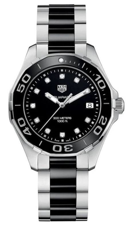 Tag Heuer Aquaracer Quartz Black Dial Two Tone Steel Strap Watch for Women - WAY131C.BA0913 Buy Now By Tag Heuer