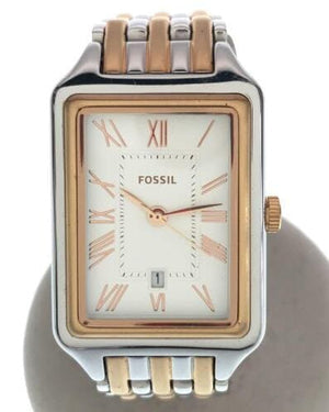 Fossil Raquel Three Hand White Dial Two Tone Steel Strap Watch For Women - ES5222 Buy Now By Fossil