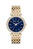 Michael Kors Darci Blue Dial Gold Steel Strap Watch for Women - MK3406 Buy Now By Michael Kors