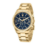 Maserati Competizione Chronograph Blue Dial Gold Steel Strap Watch For Men - R8853100026 Buy Now By Maserati
