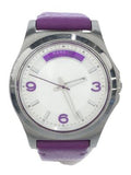 Marc Jacobs Baby Dave Silver Dial Purple Leather Strap Watch for Women - MBM1262 Buy Now By Marc Jacobs