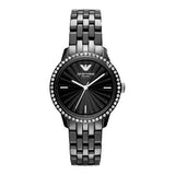 Emporio Armani Ceramica Crystals Black Dial Black Ceramic Strap Watch For Women - AR1478 Buy Now By Emporio Armani