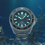 Citizen Eco Drive Promaster Diver Black Dial Two Tone Steel Strap Watch For Men - BN0194-57E Buy Now By Citizen