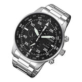 Citizen Eco Drive Chronograph Black Dial Silver Steel Strap Watch For Men - CA0690-88E Buy Now By Citizen