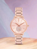 Michael Kors Portia Analog Quartz Rose Gold Dial Rose Gold Steel Strap Watch For Women - MK3839 Buy Now By Michael Kors