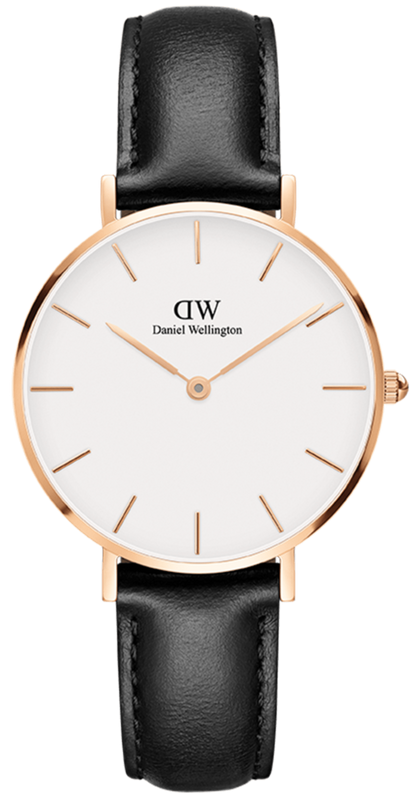 Daniel Wellington Petite Sheffield White Dial Black Leather Strap Watch For Women - DW00100174 Buy Now By Daniel Wellington