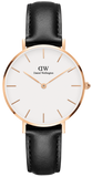 Daniel Wellington Petite Sheffield White Dial Black Leather Strap Watch For Women - DW00100174 Buy Now By Daniel Wellington