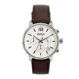 Hugo Boss Attitude White Dial Brown Leather Strap Watch for Men - 1513609 Buy Now By Hugo Boss