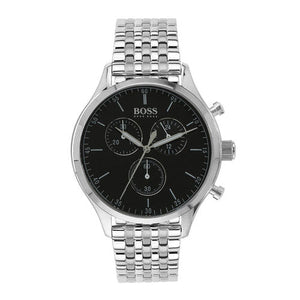 Hugo Boss Companion Black Dial Silver Steel Strap Watch for Men - 1513652 Buy Now By Hugo Boss
