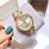 Michael Kors Sofie Quartz Gold Dial Gold Steel Strap Watch For Women - MK3881 Buy Now By Michael Kors