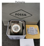 Fossil Townsman Automatic Skeleton White Dial Brown Leather Strap Watch for Men - ME3078 Buy Now By Fossil