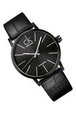 Calvin Klein Post Minimal Black Dial Black Leather Strap Watch for Men - K7621401 Buy Now By Calvin Klein