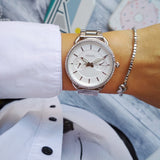 Fossil Tailor White Dial Silver Steel Strap Watch for Women - ES4262 Buy Now By Fossil