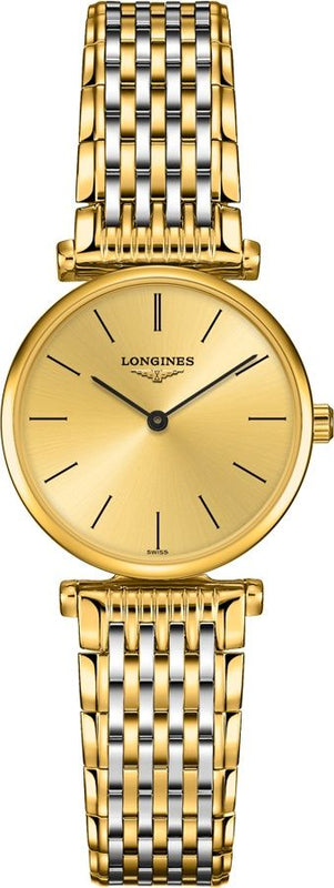 Longines La Grande Classique Quartz Gold Dial Two Tone Mesh Bracelet Watch for Women - L4.209.2.32.7 Buy Now By Longines