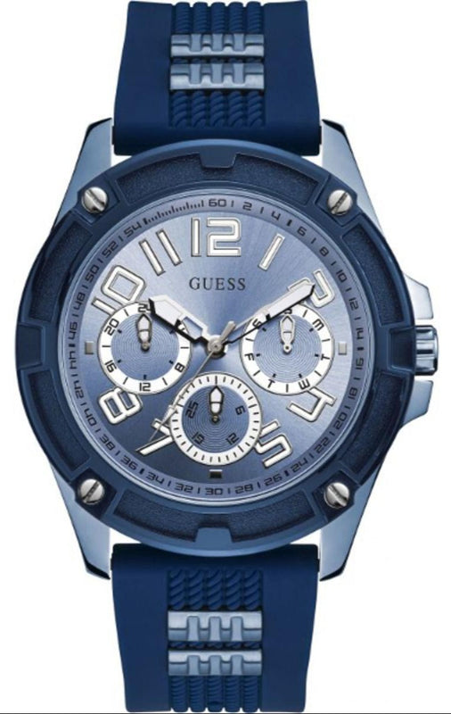 Guess Delta Blue Dial Blue Silicone Strap Watch for Men - GW0051G4 Buy Now By Guess