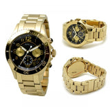 Marc Jacobs Rock Chronograph Black Dial Gold Steel Strap Watch for Women - MBM3253 Buy Now By Marc Jacobs