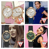 Guess Solstice Diamonds Silver Dial Blue Rubber Strap Watch for Women - GW0113L3 Buy Now By Guess