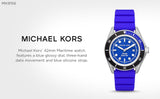 Michael Kors Maritime Three-Hand Analog Blue Dial Blue Silicone Strap Watch for Men - MK9156 Buy Now By Michael Kors