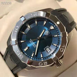 Tag Heuer Aquaracer Quartz Blue Dial Black Rubber Strap Watch for Men - WAY1112.FT8021 Buy Now By Tag Heuer