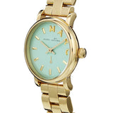 Marc Jacobs Baker Mint Green Dial Gold Steel Strap Watch for Women - MBM3284 Buy Now By Marc Jacobs