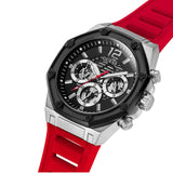 Guess Momentum Black Dial Red Rubber Strap Watch for Men - GW0263G3 Buy Now By Guess