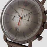 Emporio Armani Aviator Chronograph Grey Dial Brown Mesh Bracelet Watch For Men - AR11169 Buy Now By Emporio Armani