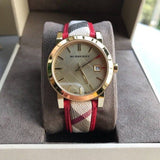 Burberry The City Champagne Dial Leather Strap Watch for Women - BU9139 Buy Now By Burberry