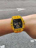 Guess Phoenix Multi Function Black Dial Yellow Rubber Strap Watch for Men - GW0203G6 Buy Now By Guess