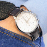Tissot T Classic Tradition Chronograph White Dial Brown Leather Strap Watch For Men - T063.617.16.037.00 Buy Now By Tissot