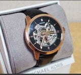 Fossil Townsman Automatic Skeleton Black Dial Black Leather Strap Watch for Men - ME3084 Buy Now By Fossil