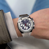 Guess Empire Quartz Black Dial Silver Steel Strap Watch For Men - GW0489G1 Buy Now By Guess