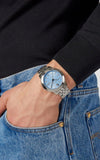 Versace V-Urban Light Blue Dial Silver Steel Strap Watch for Men - VELQ00419 Buy Now By Versace