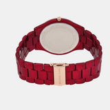 Michael Kors Slim Runway Red Dial Red Steel Strap Watch For Women - MK3895 Buy Now By Michael Kors