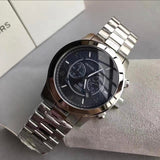 Michael Kors Hunger Stop 100 Series Navy Blue Dial Silver Steel Strap Watch for Women - MK5814 Buy Now By Michael Kors