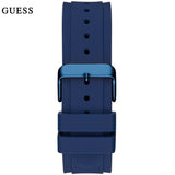 Guess Legacy Blue Dial Blue Rubber Strap Watch for Men - W1049G7 Buy Now By Guess