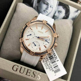 Guess Catalina White Dial White Silicon Strap Watch For Women - W0562L1 Buy Now By Guess
