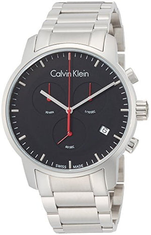 Calvin Klein City Chronograph Black Dial Silver Steel Strap Watch for Men - K2G27141 Buy Now By Calvin Klein